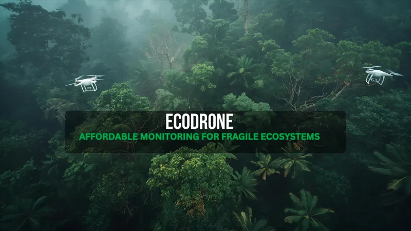 EcoDrone monitors tropical forest health with thermal and multispectral sensors.